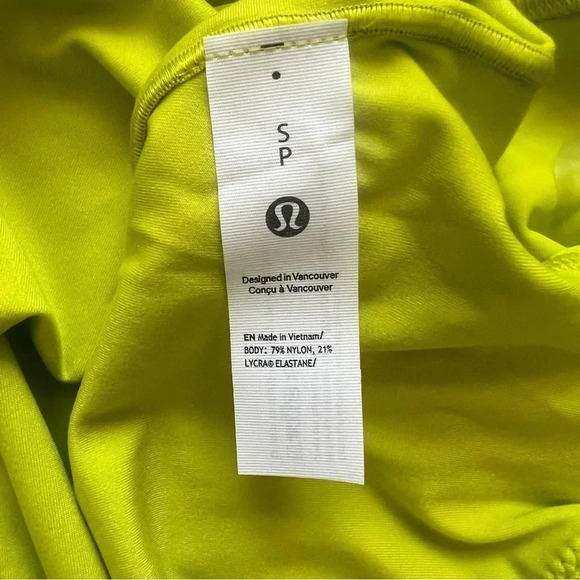 NWT Lululemon Wundermost Square-Neck Ultra Soft Long Sleeve Bodysuit Size S Lime - Picture 9 of 11